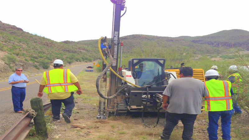 Utilizing A Skid Steer Rock Drill